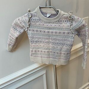 GAP Kids Patterned Sweater - Beige and Lavender